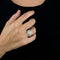 Bague 49 Cartier Nigeria - Bague bandeau en or gris 18K et diamants 58 Facettes
