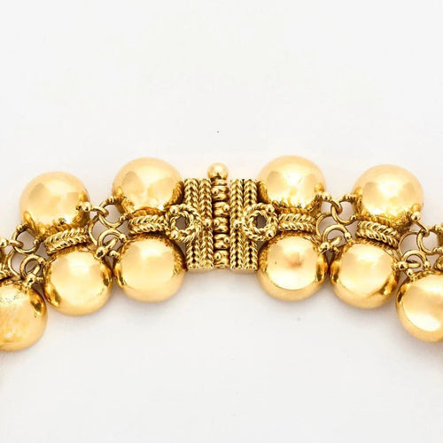 Collier René Boivin - Collier boules en or jaune 18 carats 58 Facettes