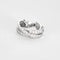 Boucles d'oreilles Cartier Trinity - Boucles d'oreilles créoles en or blanc et diamants 58 Facettes