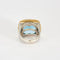 Bague 55 Marina B - Bague en or bicolore 18 carats avec topaze et citrine 58 Facettes