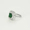 Bague 54 Bague jupe en or blanc 18K avec émeraude 2,05 ct et diamants 58 Facettes