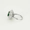 Bague 54 Bague jupe en or blanc 18K avec émeraude 2,05 ct et diamants 58 Facettes