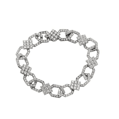 Bracelet M. Gérard - Bracelet Art déco en or blanc 18K et diamants 58 Facettes
