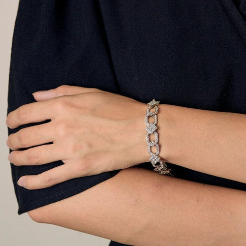 Bracelet M. Gérard - Bracelet Art déco en or blanc 18K et diamants 58 Facettes