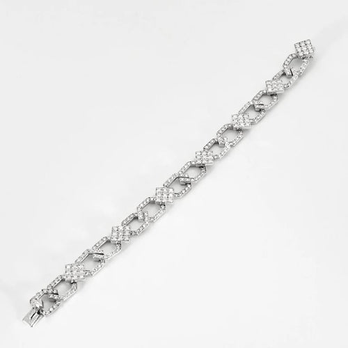 Bracelet M. Gérard - Bracelet Art déco en or blanc 18K et diamants 58 Facettes