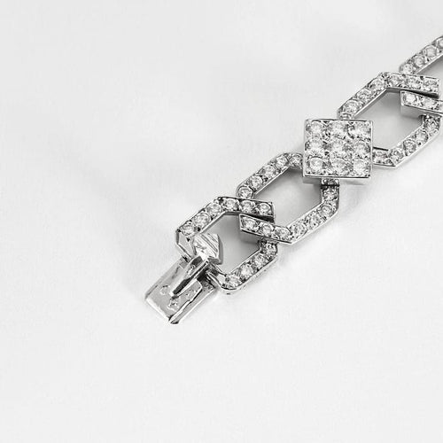 Bracelet M. Gérard - Bracelet Art déco en or blanc 18K et diamants 58 Facettes