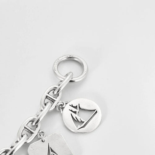 Bracelet Hermès Chaîne d’ancre - Bracelet en argent 925 avec pendeloques 58 Facettes