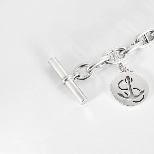 Bracelet Hermès Chaîne d’ancre - Bracelet en argent 925 avec pendeloques 58 Facettes