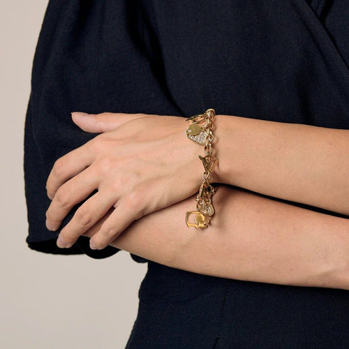 Bracelet Marina B - Bracelet à charms animaliers en or jaune 18K et diamants 58 Facettes