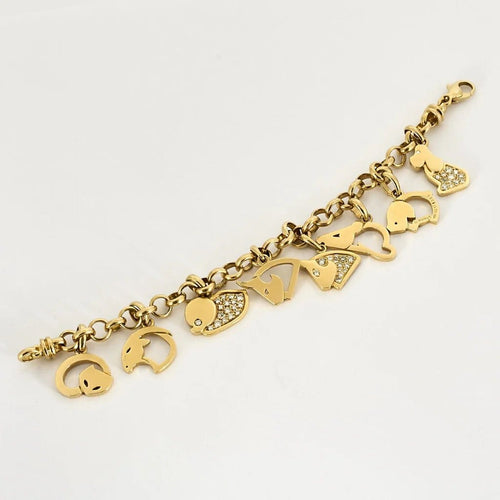 Bracelet Marina B - Bracelet à charms animaliers en or jaune 18K et diamants 58 Facettes