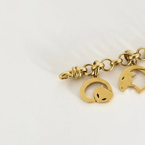 Bracelet Marina B - Bracelet à charms animaliers en or jaune 18K et diamants 58 Facettes