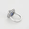 Bague 50 Bague en or blanc 18 K avec saphir de Ceylan et diamants 58 Facettes