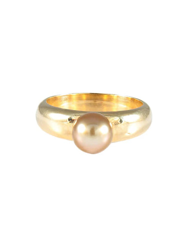 Bague 52.5 Bague perle fine en or jaune 18 carats 58 Facettes 398