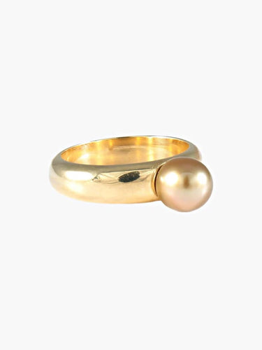 Bague 53 Bague perle fine en or jaune 18 carats 58 Facettes 398