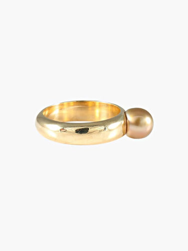 Bague 53 Bague perle fine en or jaune 18 carats 58 Facettes 398