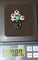 Pendentif Broche-pendentif panier de fleurs Art déco en or blanc 18 k 58 Facettes 446