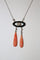 Collier Collier négligé Art déco en or gris 18 k, onyx, corail et diamants 58 Facettes 464