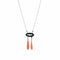 Collier Collier négligé Art déco en or gris 18 k, onyx, corail et diamants 58 Facettes 464