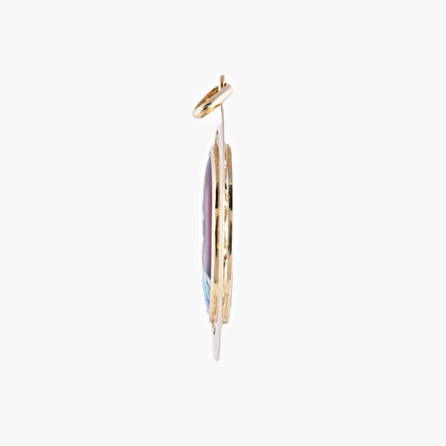 Pendentif Louis Clément - Pendentif médaille émaillée en or jaune 18k 58 Facettes 465