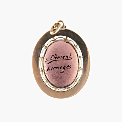 Pendentif Louis Clément - Pendentif médaille émaillée en or jaune 18k 58 Facettes 465
