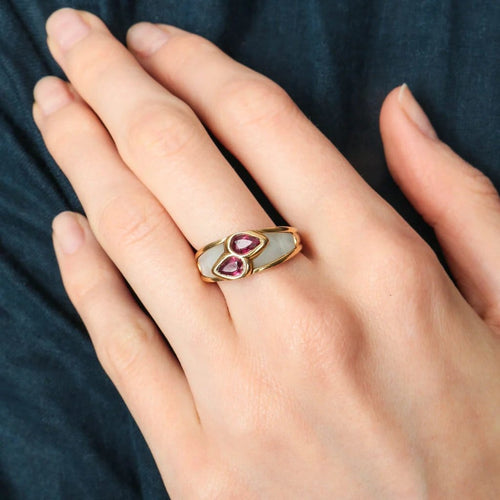 Bague 56 Mauboussin Nadia - Bague en or jaune avec rubis et nacre 58 Facettes 438