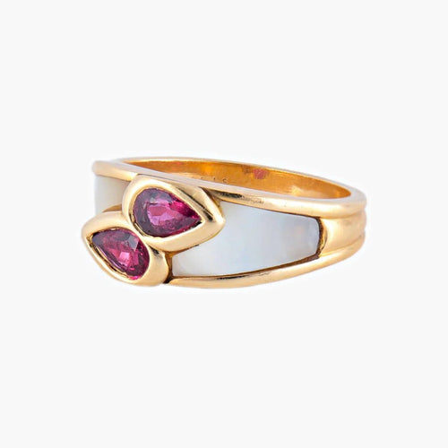 Bague 56 Mauboussin Nadia - Bague en or jaune avec rubis et nacre 58 Facettes 438