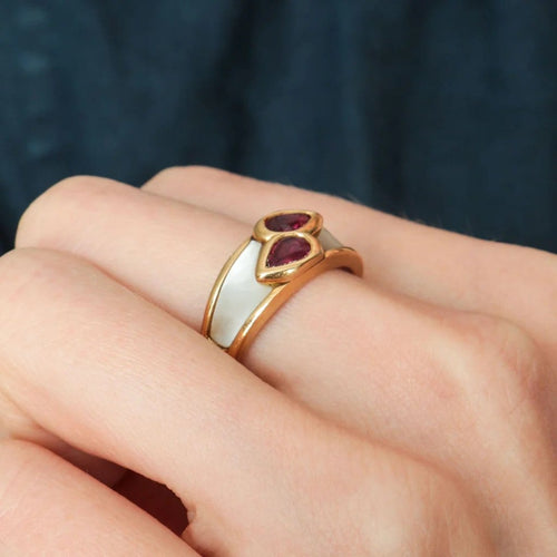 Bague 56 Mauboussin Nadia - Bague en or jaune avec rubis et nacre 58 Facettes 438