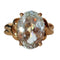 Bague 54 Bague en or jaune 18k sertie d’une aigue-marine ovale 4,93 ct 58 Facettes 515