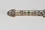 Broche Broche-barrette Art déco en or 18k avec émeraudes, perles et diamants 58 Facettes 525