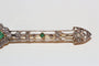Broche Broche-barrette Art déco en or 18k avec émeraudes, perles et diamants 58 Facettes 525