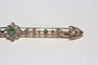 Broche Broche-barrette Art déco en or 18k avec émeraudes, perles et diamants 58 Facettes 525