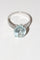Bague 54 Bague en or blanc 18k avec aigue-marine 58 Facettes 521
