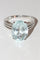 Bague 54 Bague en or blanc 18k avec aigue-marine 58 Facettes 521