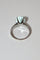 Bague 54 Bague en or blanc 18k avec aigue-marine 58 Facettes 521