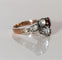 Bague 51.5 Bague ancienne Vous et Moi en or jaune, argent et doublet grenat-verre 58 Facettes 513