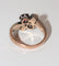 Bague 51.5 Bague ancienne Vous et Moi en or jaune, argent et doublet grenat-verre 58 Facettes 513