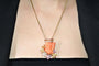Collier Collier en or jaune 18k avec pendentif en corail sculpté et diamants 58 Facettes 536.250