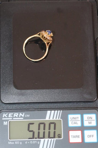 Bague 52 Bague trilogie saphirs et diamants en or jaune 18 carats 58 Facettes 530