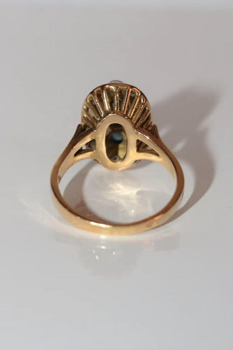 Bague 52 Bague trilogie saphirs et diamants en or jaune 18 carats 58 Facettes 530