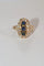 Bague 52 Bague trilogie saphirs et diamants en or jaune 18 carats 58 Facettes 530