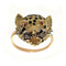 Bague 60 Bague panthère en or jaune 18 carats, émail, diamants et rubis 58 Facettes 329