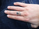 Bague 55 Bague aigrette - Diamants et saphir en or jaune et or blanc 18 carats 58 Facettes 553
