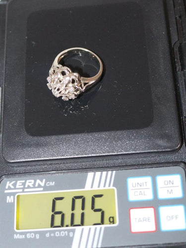 Bague 54 Bague marguerite en platine et or blanc, diamants 58 Facettes 567
