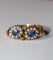 Bague 55 Bague duo ancienne en or jaune 18 carats, perles et pierres bleues 58 Facettes 573