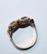 Bague 55 Bague duo ancienne en or jaune 18 carats, perles et pierres bleues 58 Facettes 573
