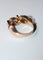 Bague 55 Bague duo ancienne en or jaune 18 carats, perles et pierres bleues 58 Facettes 573