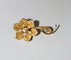 Broche Broche fleur rétro en or jaune 18 carats et perles 58 Facettes 570