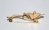 Broche Broche fleur rétro en or jaune 18 carats et perles 58 Facettes 570