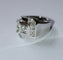 Bague 46 Bague chevalière Art déco en or blanc et platine avec diamants 58 Facettes 584