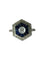 Bague 56 Bague Art déco hexagonale en or blanc et platine, diamants et saphirs 58 Facettes 156